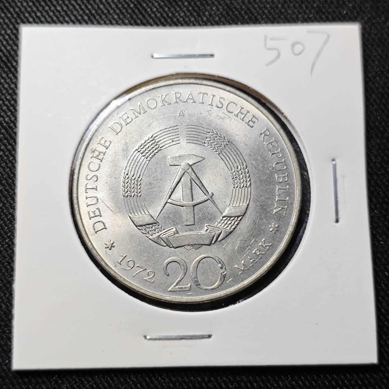 KK钱币收藏小铺   套币 批量/好品散币专场 2月预留时间 周末发货  1960东德20马克纪念币