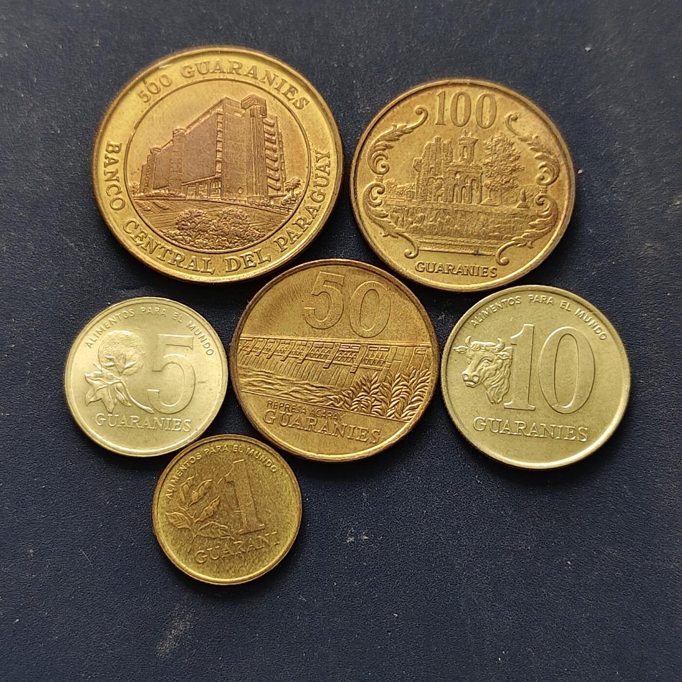 【全场包邮】纯粹捡漏拍508场 巴拉圭1990-1997年6枚套币