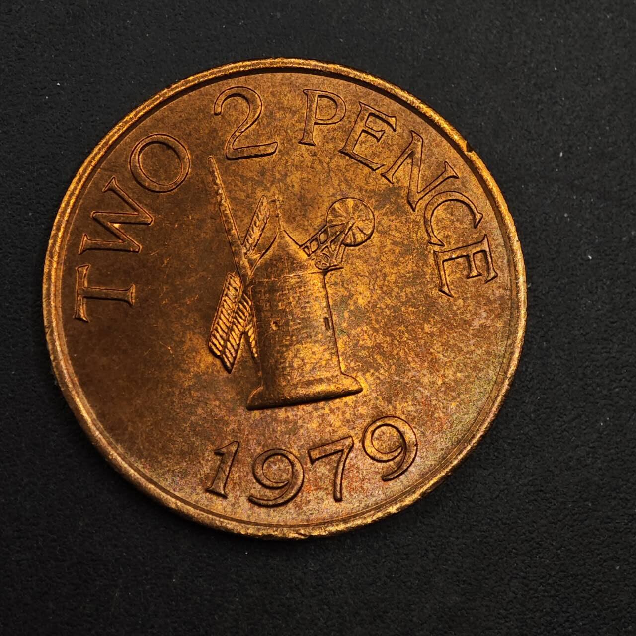 【淘币小摊】实时拍第八百七十六拍   散币场    每周一统一发货 根西1979年风车2便士铜币