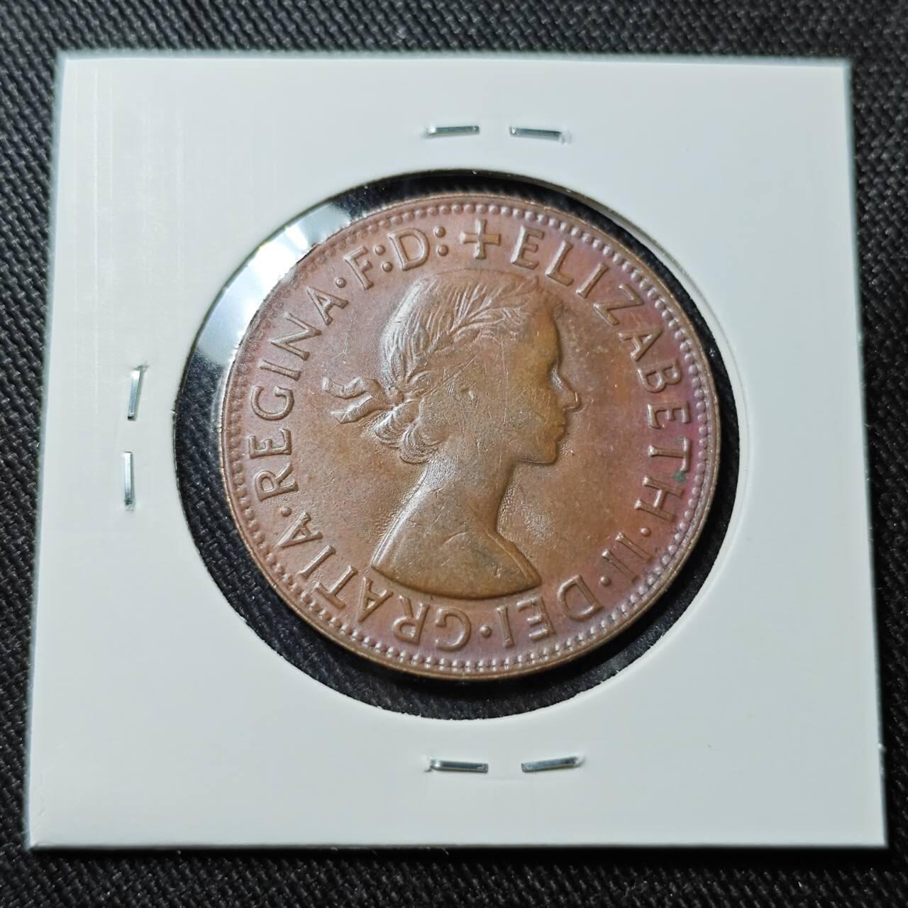 KK钱币收藏小铺   套币 批量/好品散币专场 2月预留时间 周末发货  1964澳大利亚1便士铜币 好品