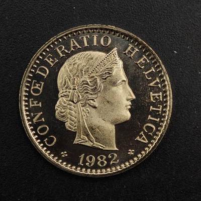 【淘币小摊】实时拍第八百七十六拍   散币场    每周一统一发货 - 瑞士1982年20分镍币