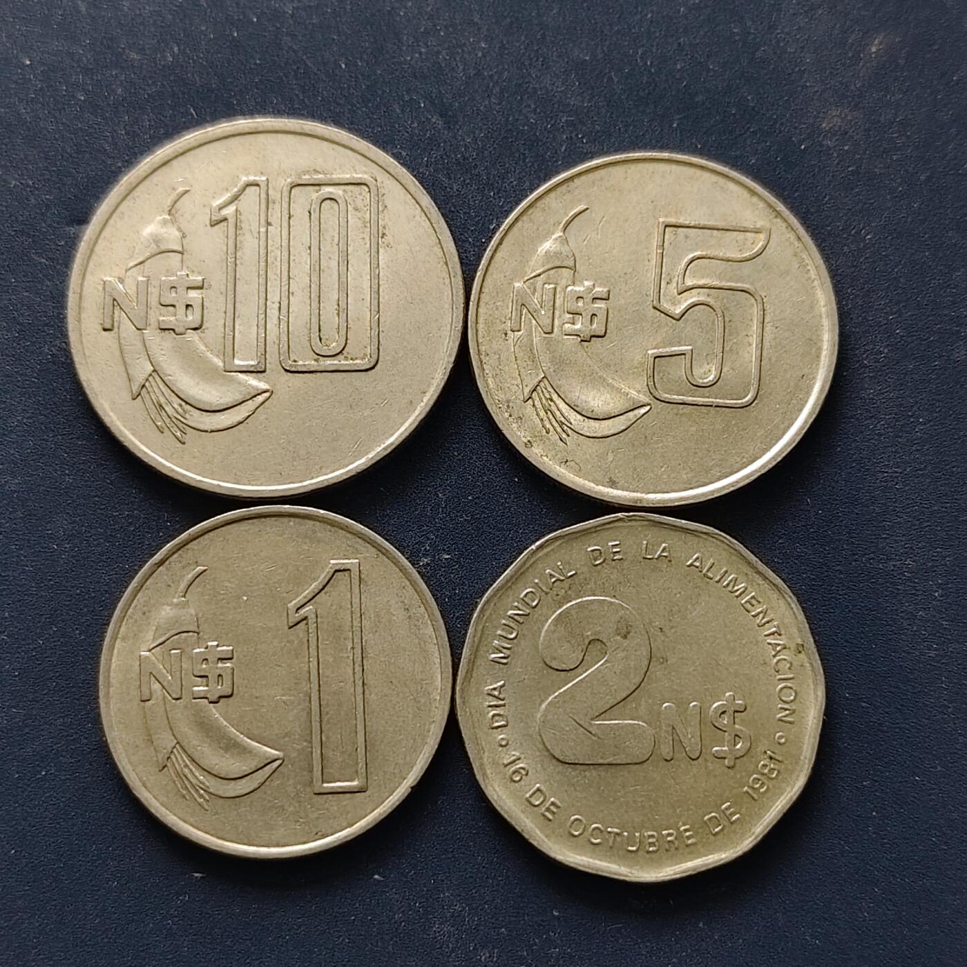 【全场包邮】纯粹捡漏拍508场 乌拉圭1980-1981年4枚套币