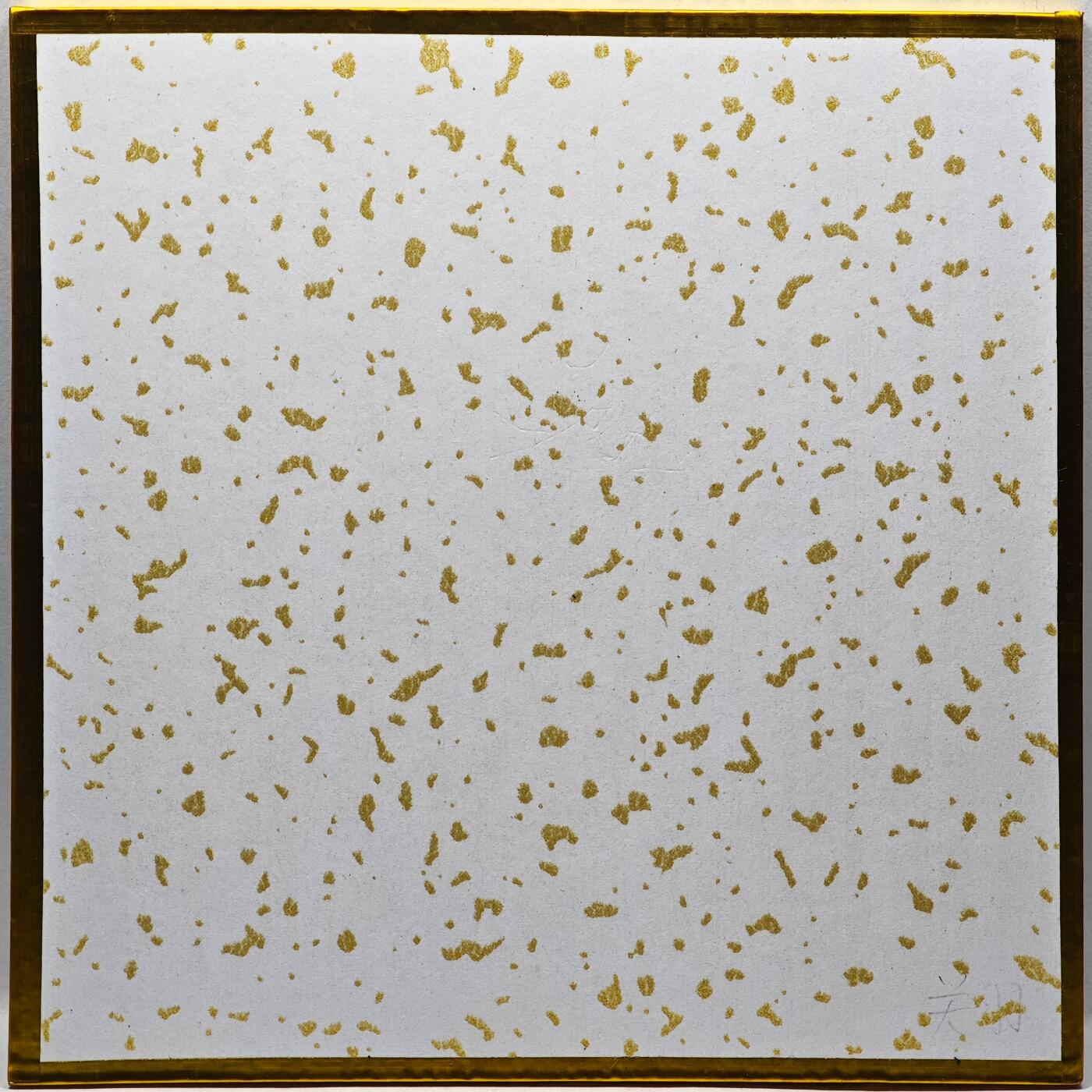 白泽拍卖卡牌手绘专场第33期（去岁千般皆如愿 今年万事定称心） 2025 非严手绘色纸 关羽像 尺寸：9.8cm*9.8cm  非严签题