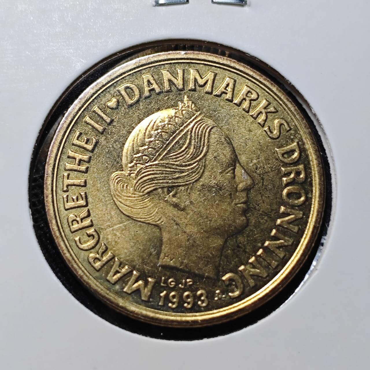 KK钱币收藏小铺   套币 批量/好品散币专场 2月预留时间 周末发货  1993丹麦20克朗 好品