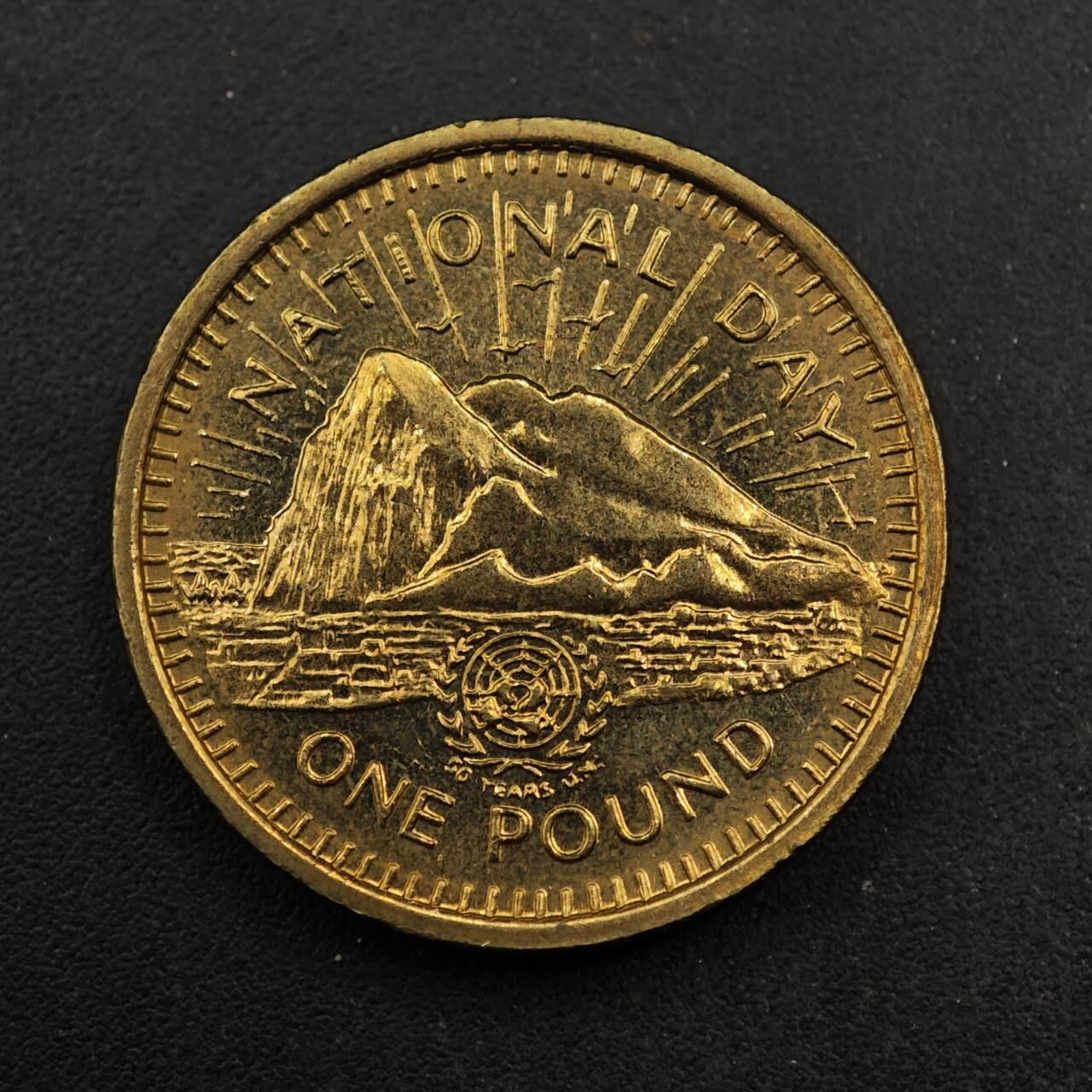 【淘币小摊】实时拍第八百七十六拍   散币场    每周一统一发货 直布罗陀1995年联合国50周年一镑铜币