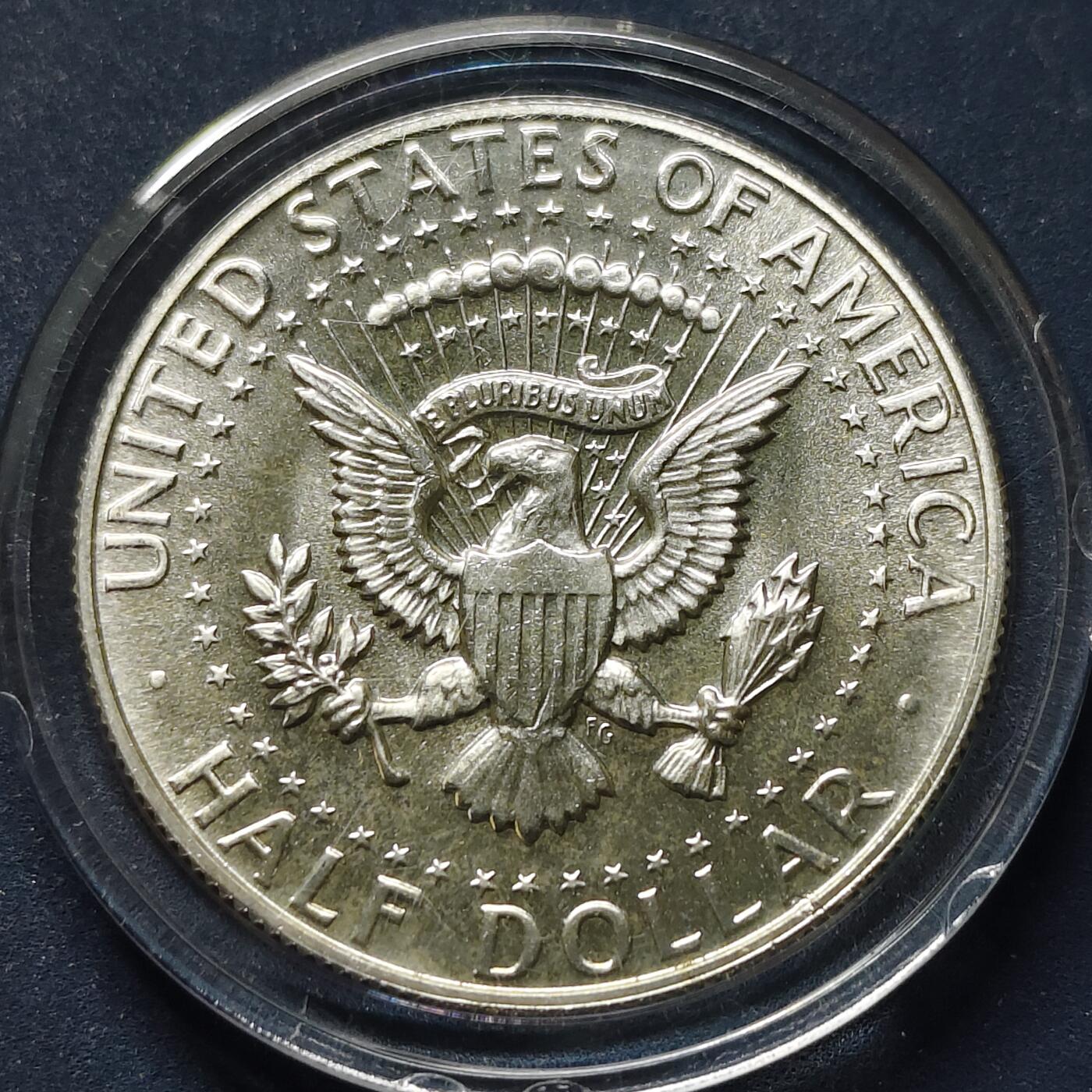 【全场包邮】纯粹捡漏拍508场 美国1965年肯尼迪半元银币【30.6毫米11.5克40%】