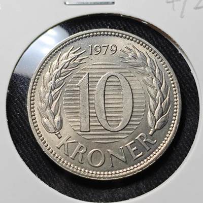 KK钱币收藏小铺   套币 批量/好品散币专场 2月预留时间 周末发货 -  1979丹麦10克朗 好品