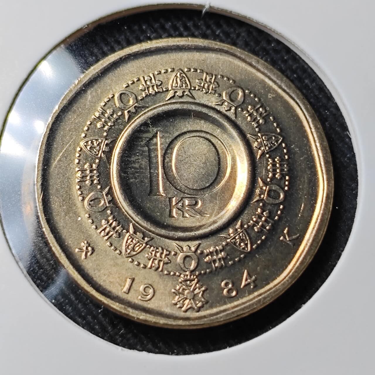 KK钱币收藏小铺   套币 批量/好品散币专场 2月预留时间 周末发货  1984挪威10克朗 好品