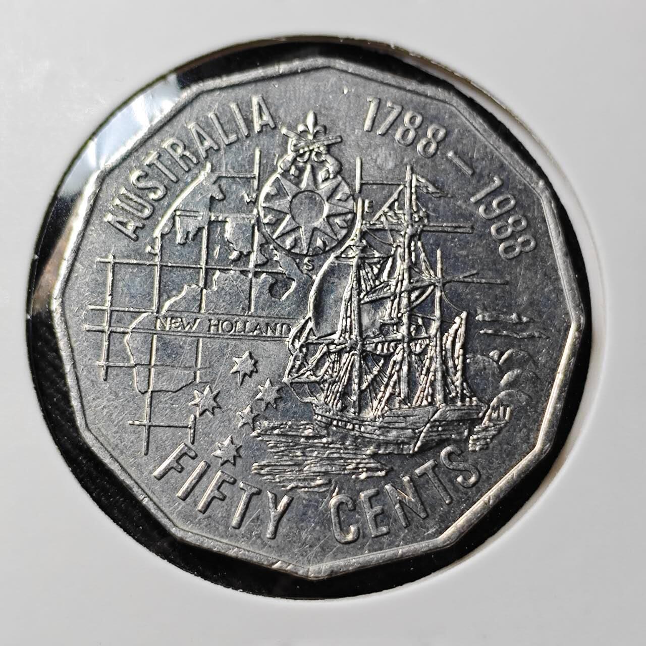 KK钱币收藏小铺   套币 批量/好品散币专场 2月预留时间 周末发货   澳大利亚50分纪念币