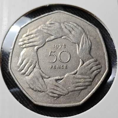 KK钱币收藏小铺   套币 批量/好品散币专场 2月预留时间 周末发货 -  英国50便士入欧纪念币