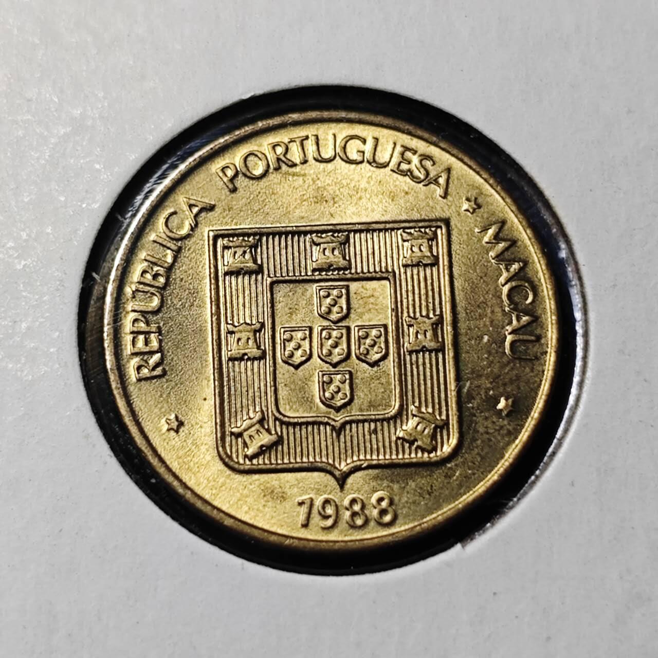 KK钱币收藏小铺   套币 批量/好品散币专场 2月预留时间 周末发货  1988澳门1毫福铜币