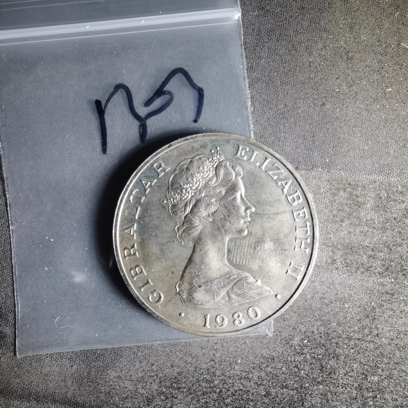 沼泽如烟--第1013场 直布罗陀1980年1克朗纪念币