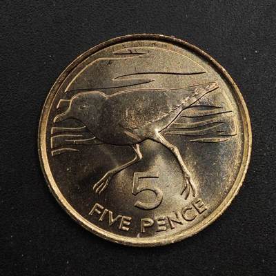 【淘币小摊】实时拍第八百七十六拍   散币场    每周一统一发货 - 圣赫勒拿1984年5便士喧鹄镍币