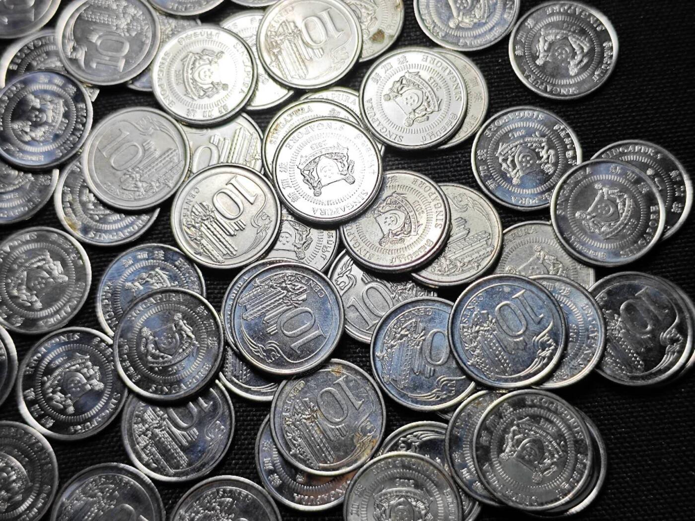 KK钱币收藏小铺   套币 批量/好品散币专场 2月预留时间 周末发货  新加坡20分一组85枚 面值17新加坡元