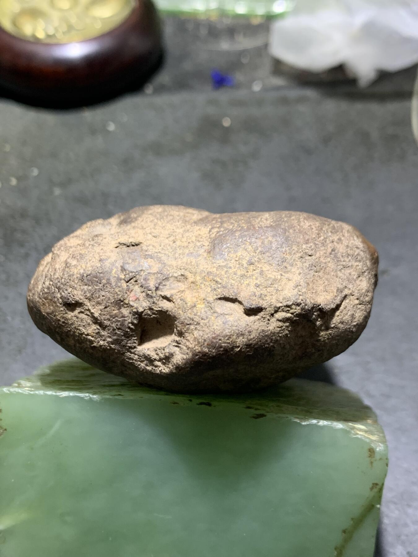 精美铁皮开窗料柿子红白冻料南红玛瑙原石一颗