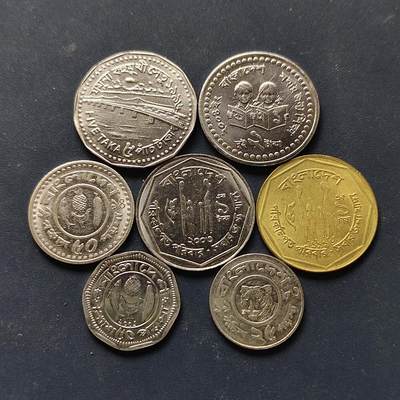 【全场包邮】纯粹捡漏拍508场 - 孟加拉国各年份7枚套币-含FAO纪念币