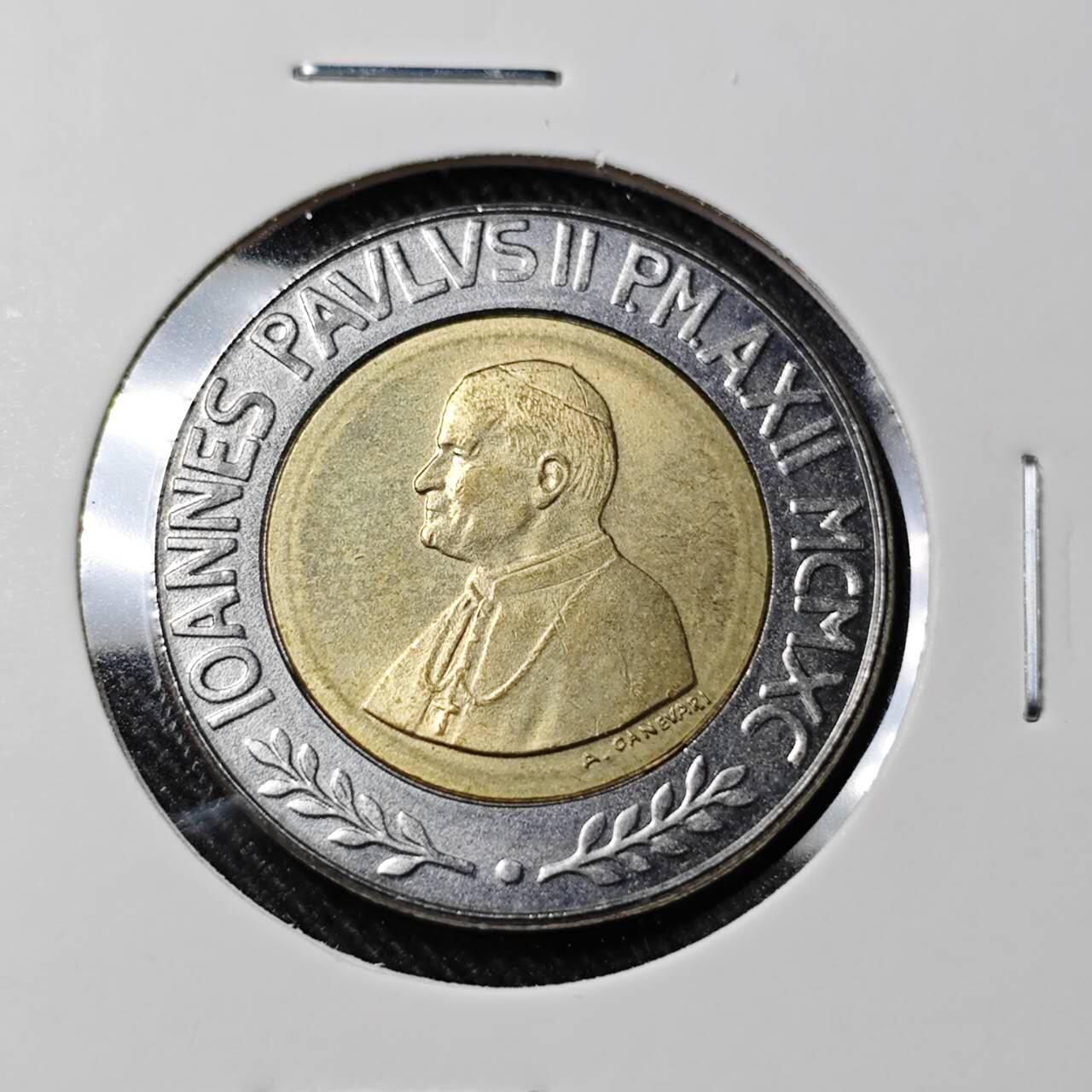 KK钱币收藏小铺   套币 批量/好品散币专场 2月预留时间 周末发货   梵蒂冈500里拉双色币 好品