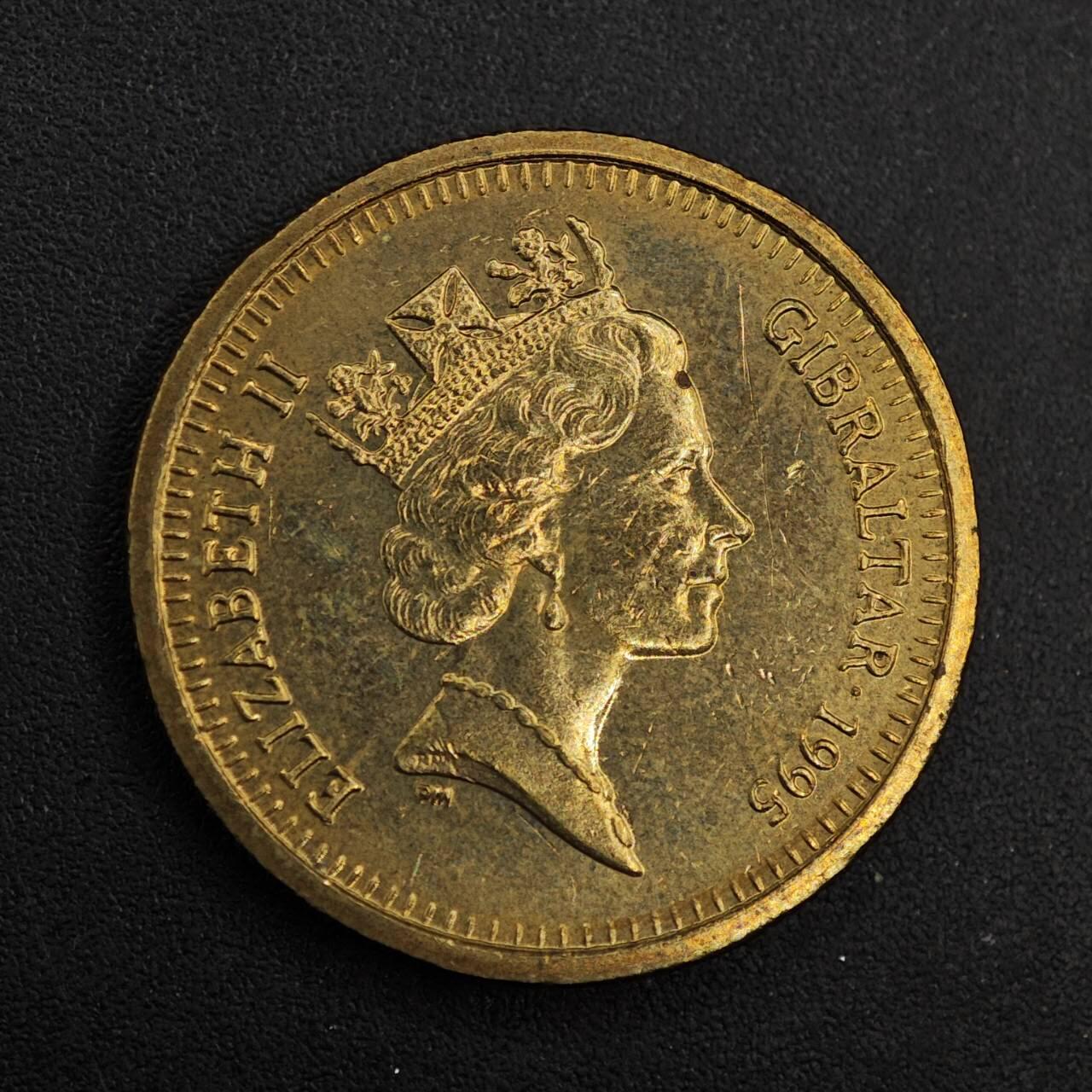 【淘币小摊】实时拍第八百七十六拍   散币场    每周一统一发货 直布罗陀1995年联合国50周年一镑铜币