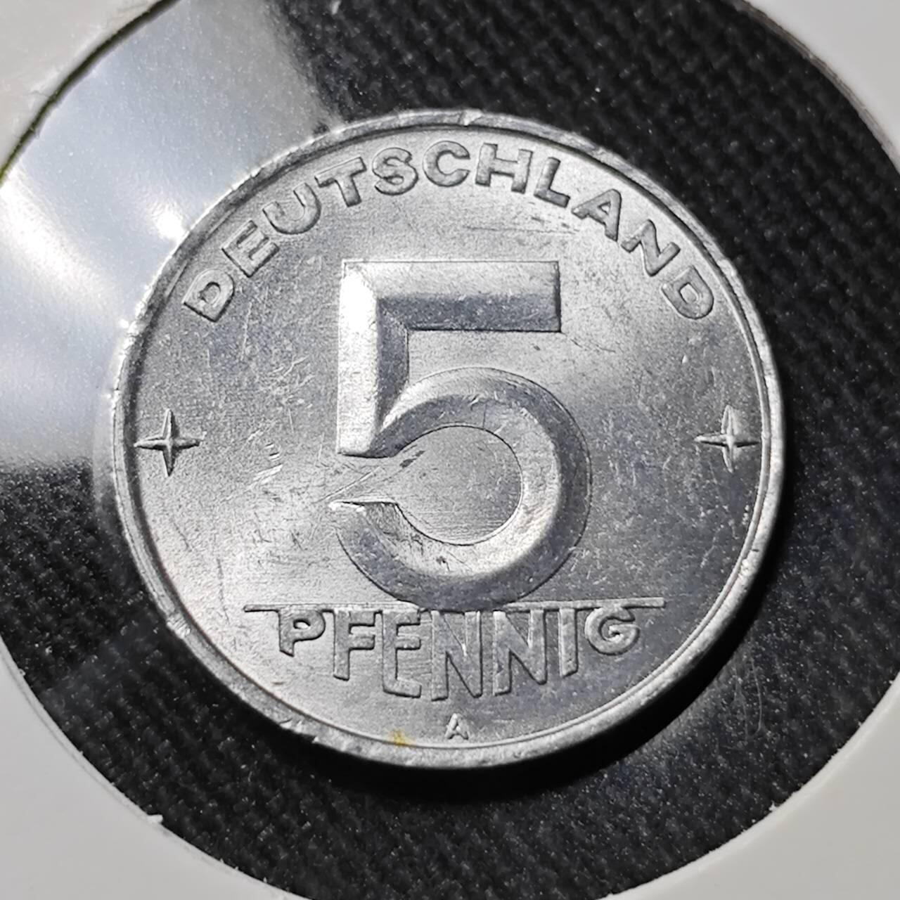 KK钱币收藏小铺   套币 批量/好品散币专场 2月预留时间 周末发货  1953东德5芬尼 MS品