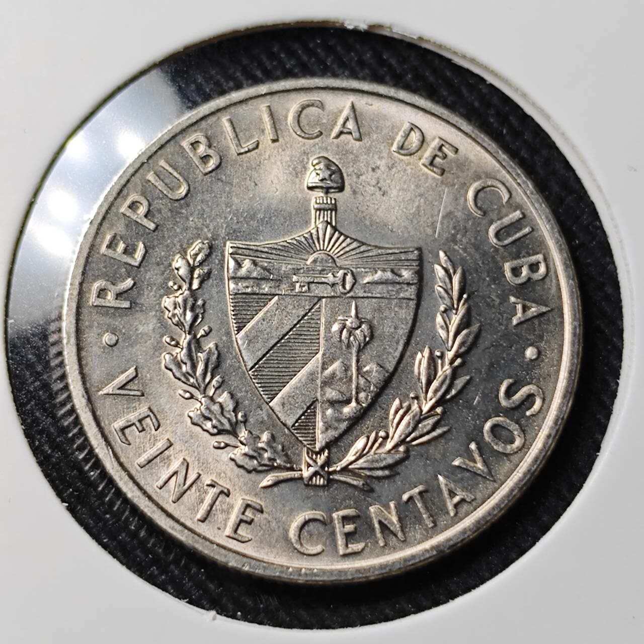 KK钱币收藏小铺   套币 批量/好品散币专场 2月预留时间 周末发货  1968古巴20分 好品