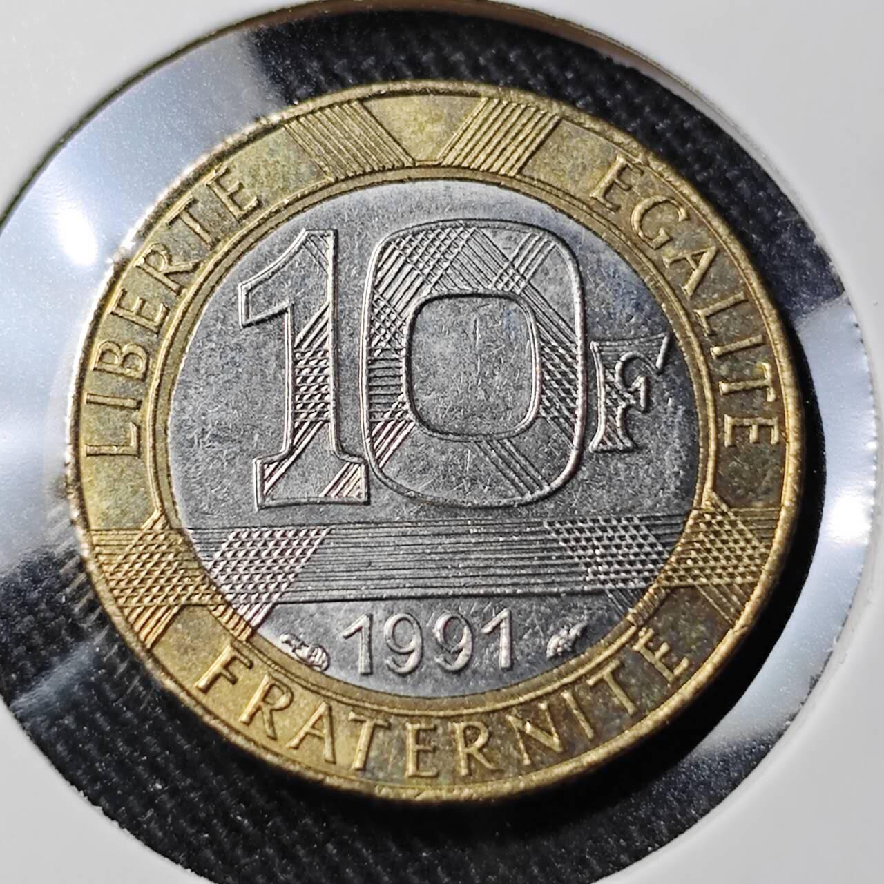 KK钱币收藏小铺   套币 批量/好品散币专场 2月预留时间 周末发货  法国10法郎双色币 好品