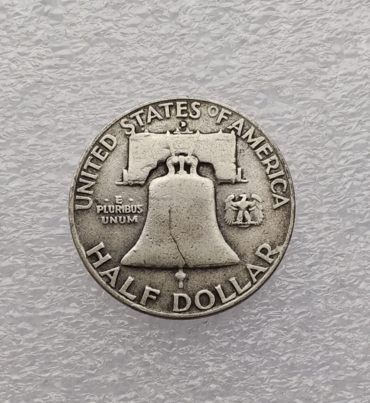 瓶子🏺第231期拍卖会  美国1957年富兰克林半美元银币（Franklin Half Dollar）90%银