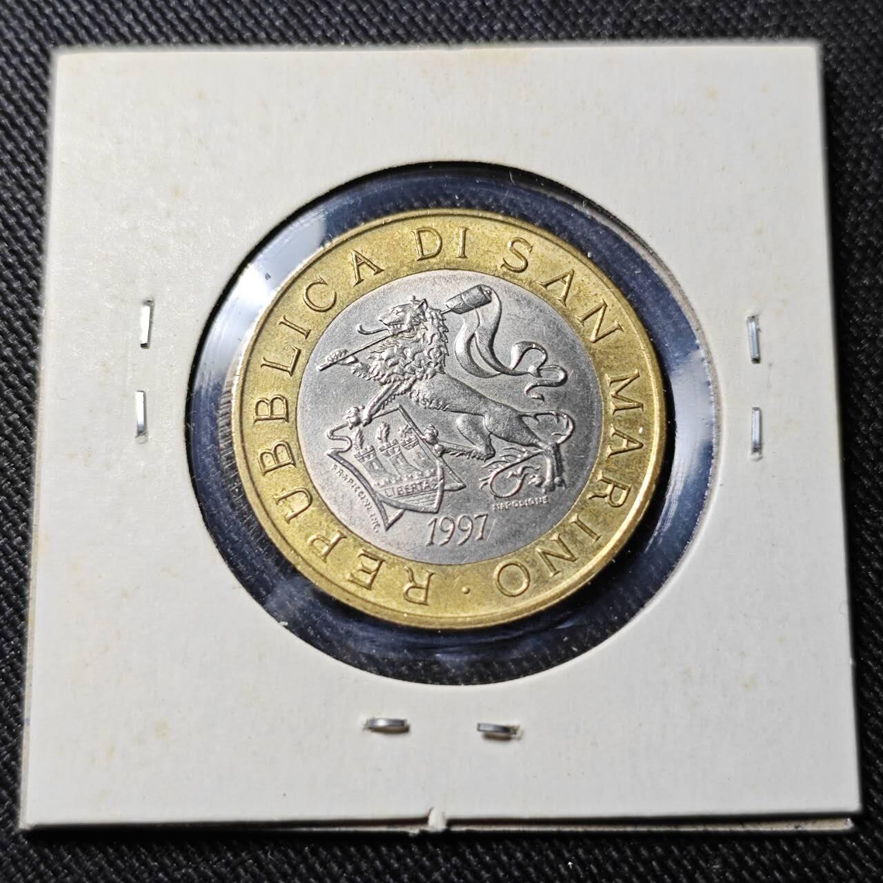 KK钱币收藏小铺   套币 批量/好品散币专场 2月预留时间 周末发货  圣马力诺1000里拉双色币