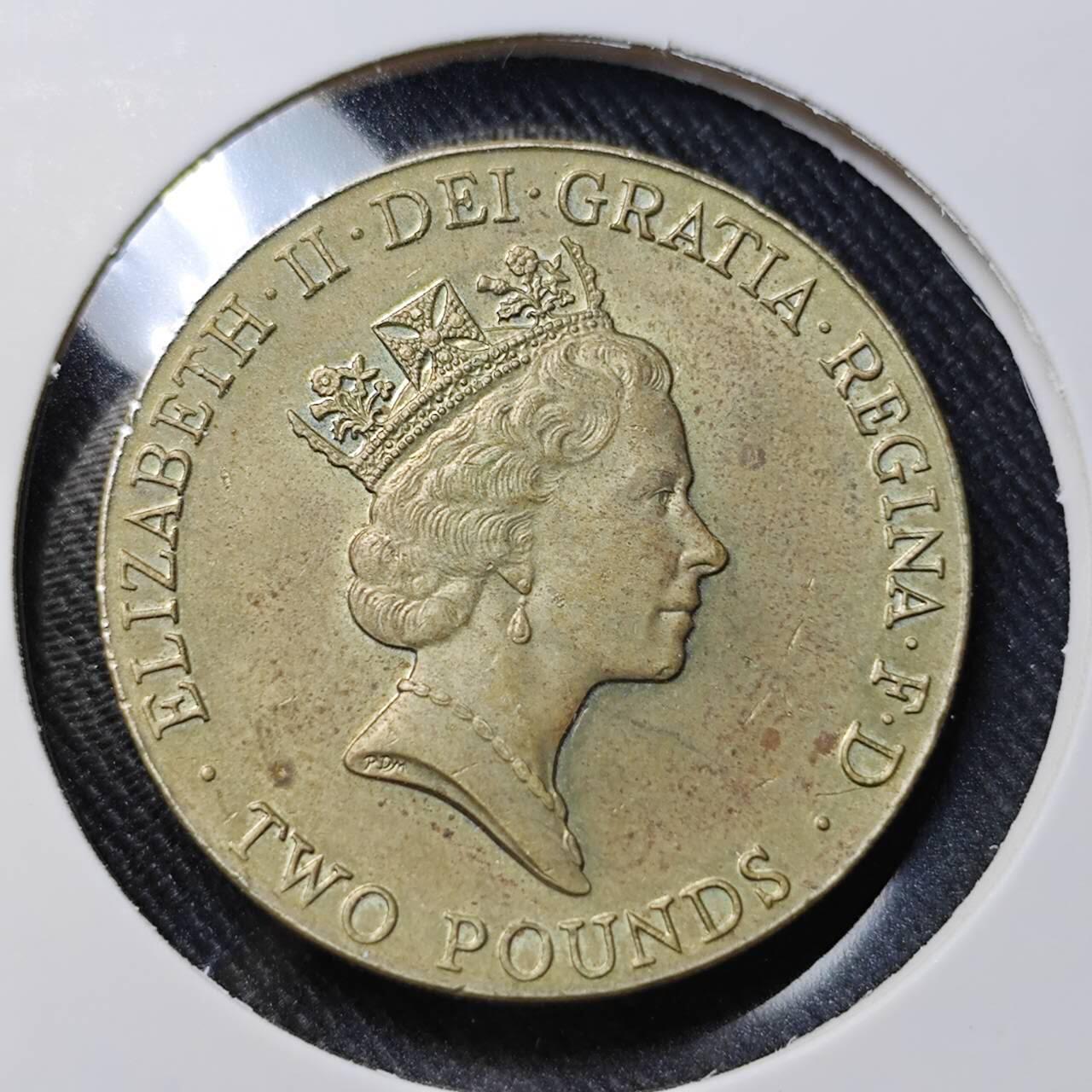 KK钱币收藏小铺   套币 批量/好品散币专场 2月预留时间 周末发货  1996英国2镑纪念币