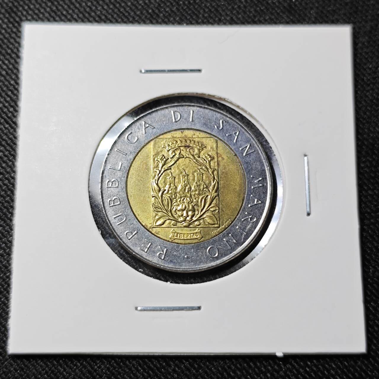 KK钱币收藏小铺   套币 批量/好品散币专场 2月预留时间 周末发货   圣马力诺500里拉双色币