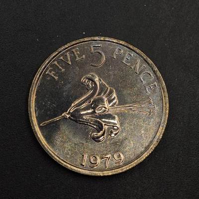 【淘币小摊】实时拍第八百七十六拍   散币场    每周一统一发货 - 根西1979年海鸥5便士镍币