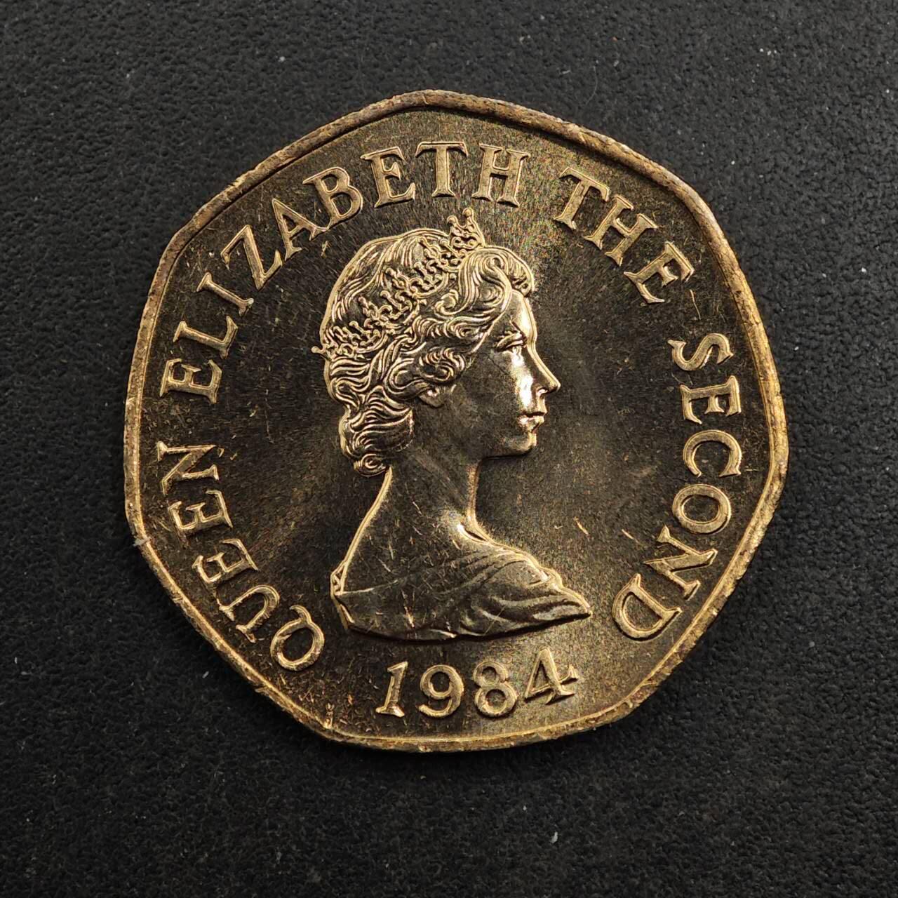 【淘币小摊】实时拍第八百七十六拍   散币场    每周一统一发货 泽西岛1984年20便士灯塔镍币