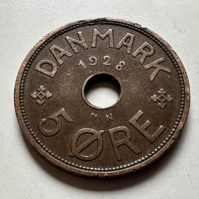 🌹外币初藏🌹🐯2026年第24场  每周二四六晚8️⃣点 接代拍 - 丹麦1928年5欧尔