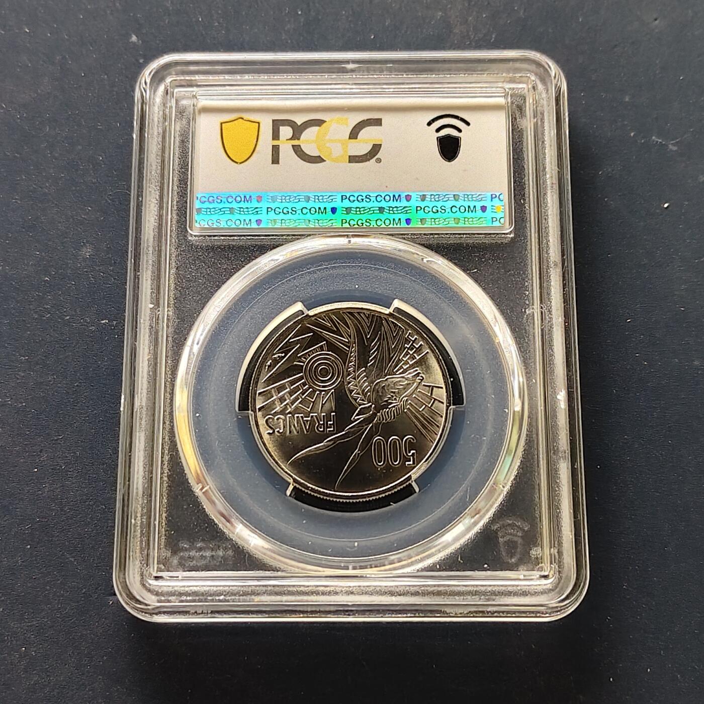 【全场包邮】纯粹捡漏拍509场 【收藏级·冠军分】中非国家1976年500法郎-PCGS MS68