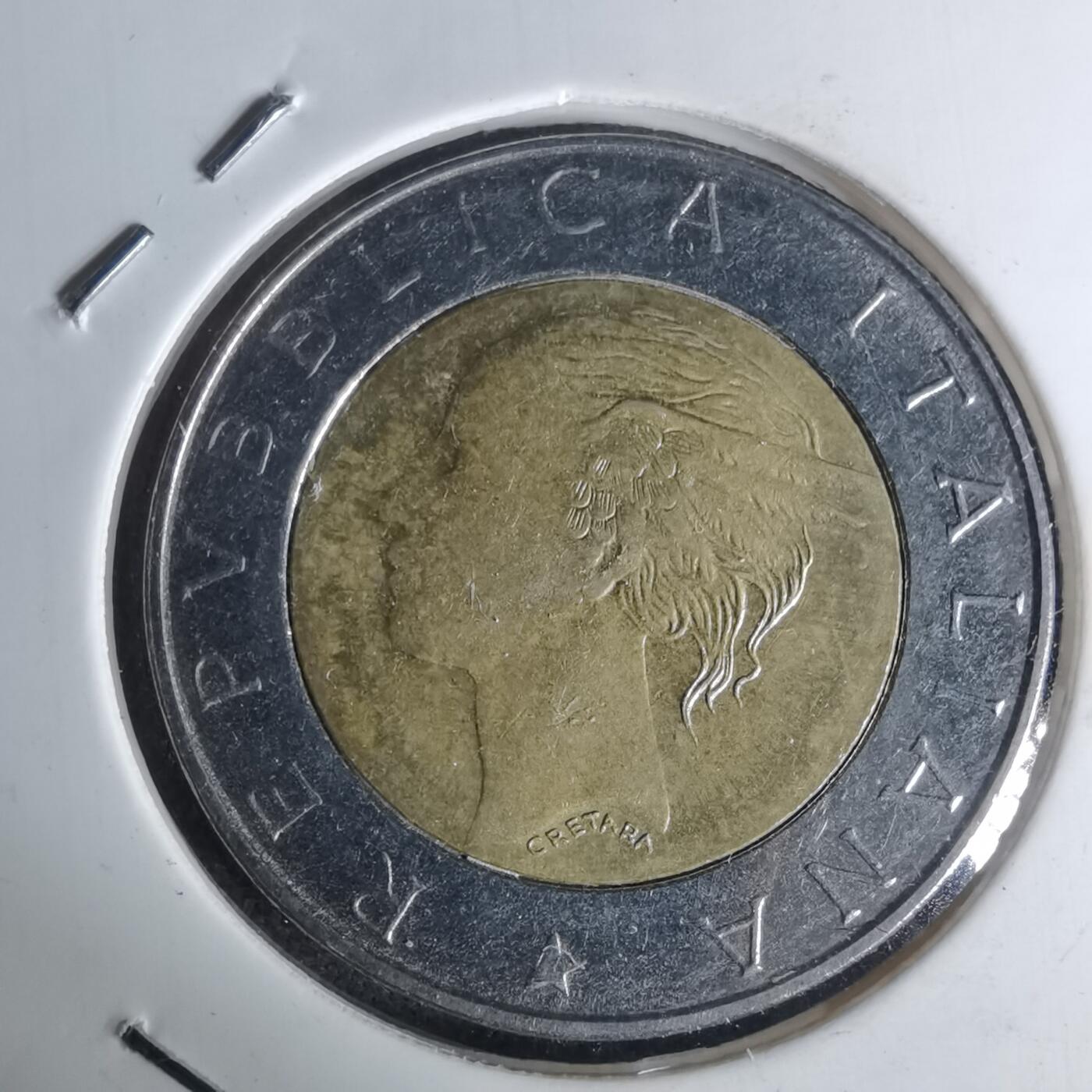 沼泽如烟--第1012场 意大利1998年500里拉纪念币