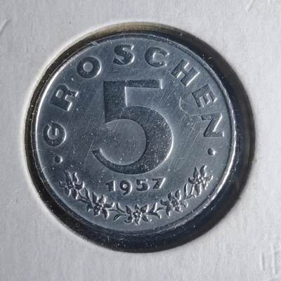 沼泽如烟--第1013场 - 奥地利1957年5格罗申