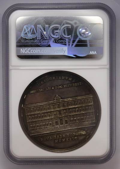 观钱近现代机制币拍卖No.002  梵蒂冈1924 年梵蒂冈格列高利大学纪念银章 NGC MS61