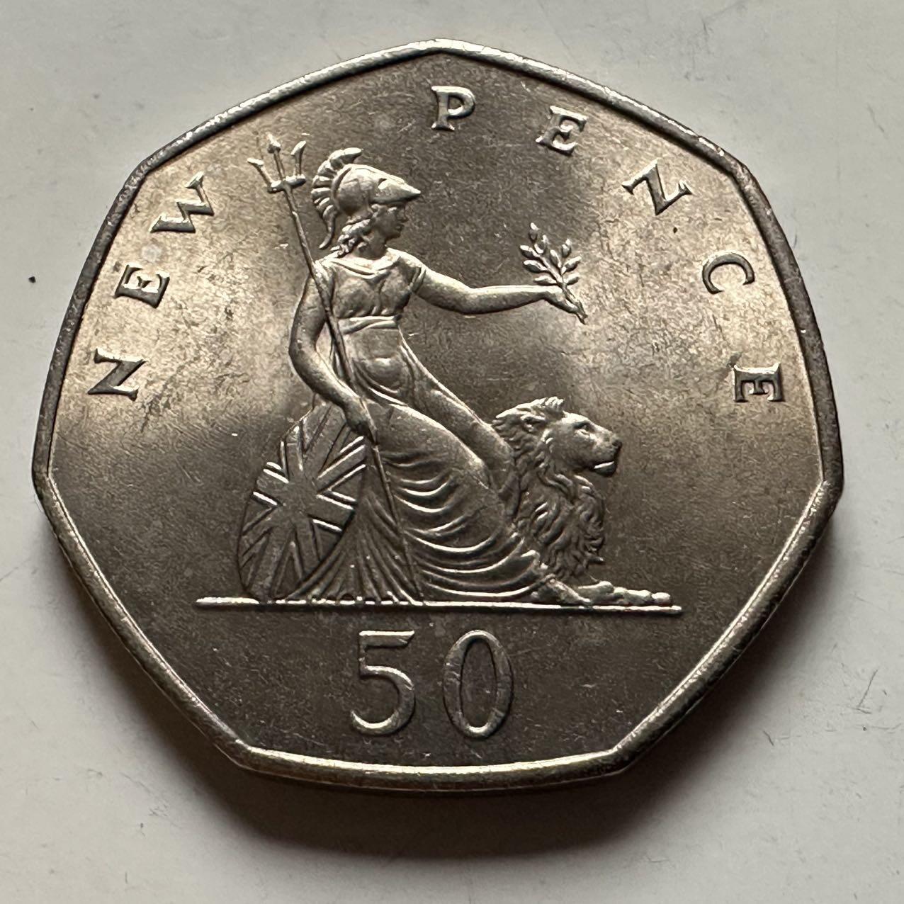 🌹外币初藏🌹🐯2026年第24场  每周二四六晚8️⃣点 接代拍 英国1969年50便士 b