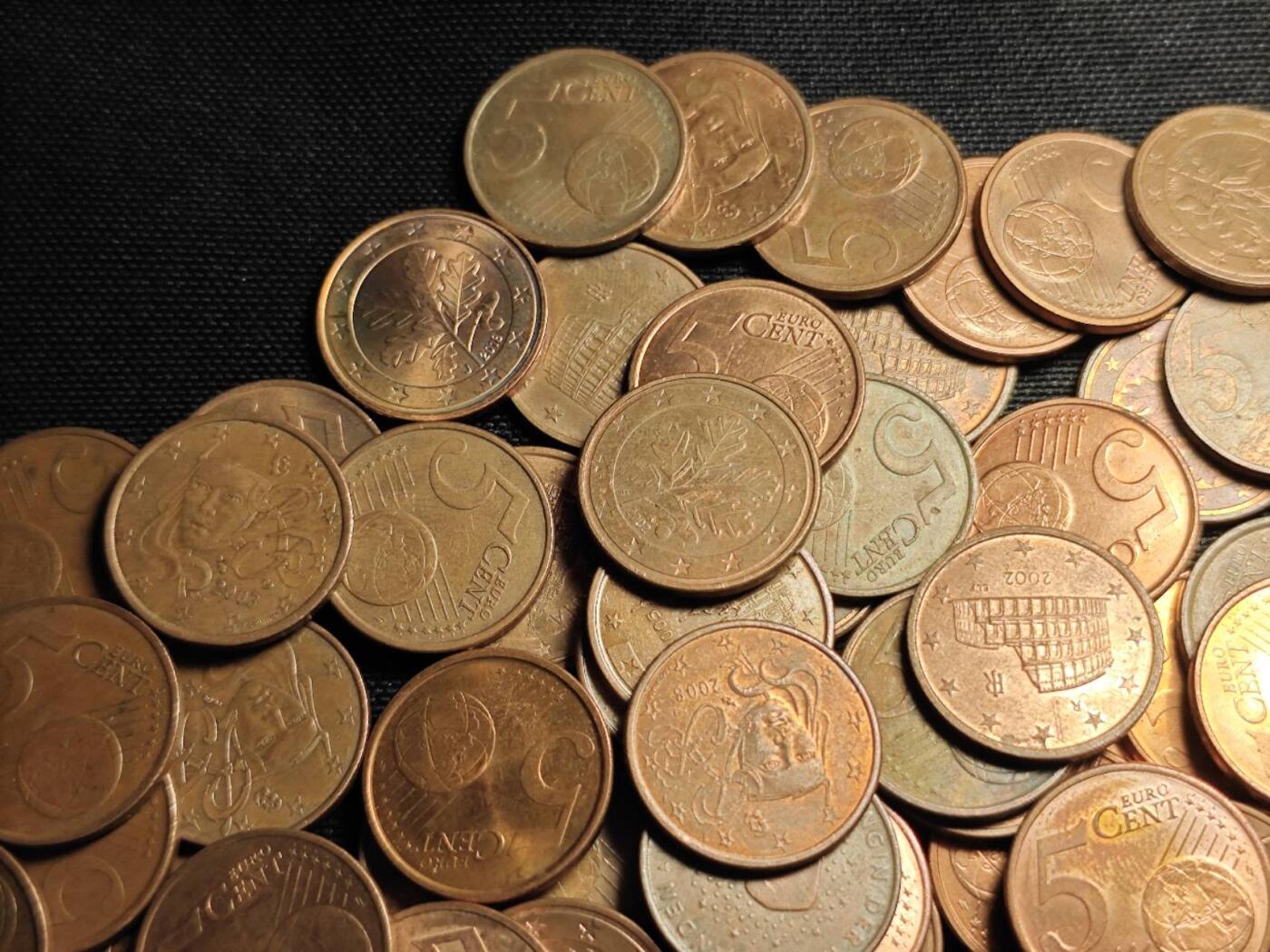 KK钱币收藏小铺   套币 批量/好品散币专场 2月预留时间 周末发货  各国5欧分一组695枚 面值34.75欧元