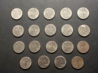 荟藏特别场次第五期——“社长的钢镚堆” 美国5分新杰斐逊头像批量19枚