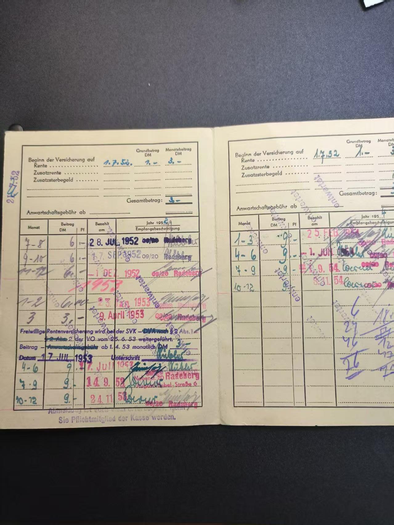 云宸嘉赏-勋臻精藏⭐️年后精品专拍场次🎖 民主德国萨克森州社会保险证（编号7）