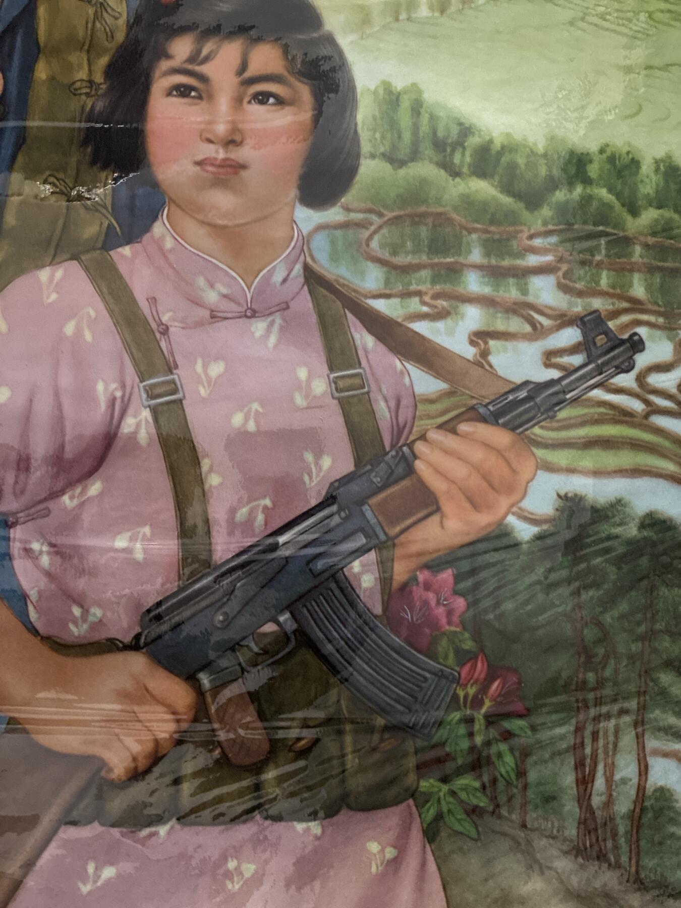 情怀旧藏儿时记忆经典收藏交流拍卖会 祖国建设花怒放提高警惕防虎狼宣传画