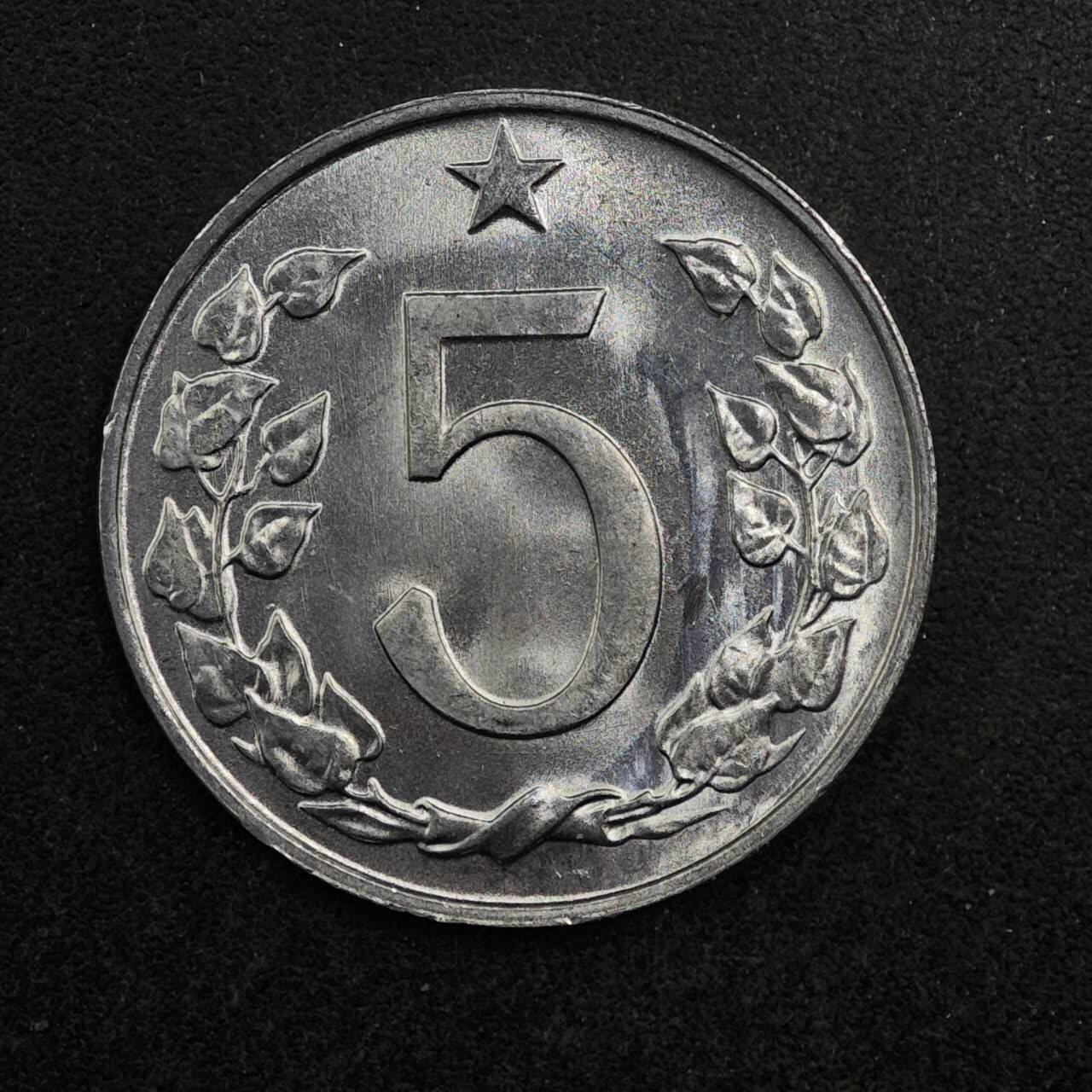 【淘币小摊】实时拍第八百七十六拍   散币场    每周一统一发货 捷克斯洛伐克1967年5赫勒铝币