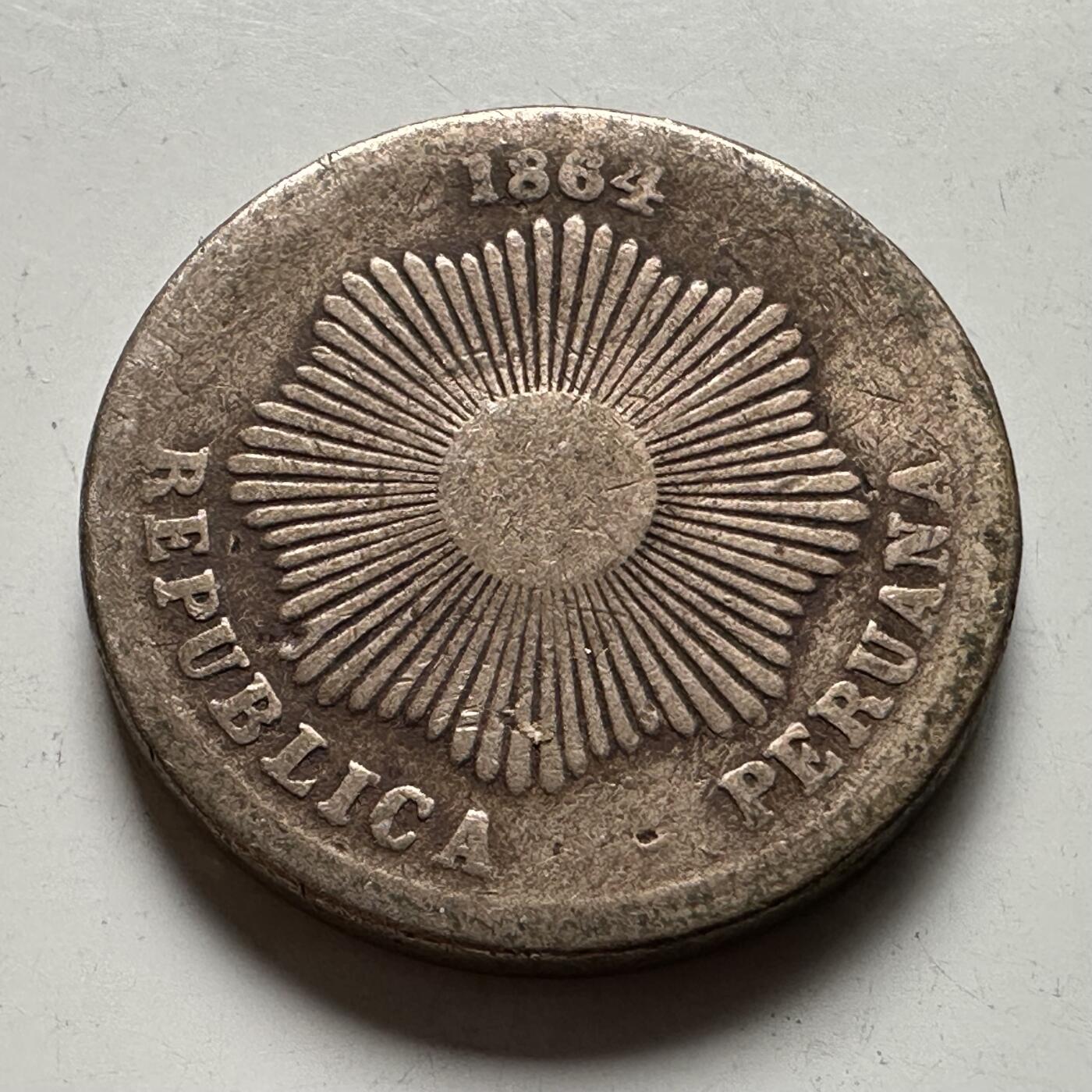 🌹外币初藏🌹🐯2026年第24场  每周二四六晚8️⃣点 接代拍 秘鲁1864年2分