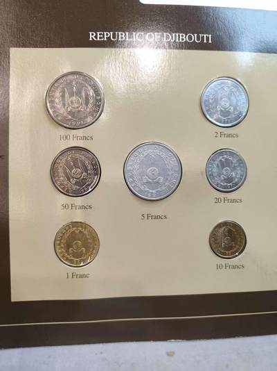 G&W世界散币，银币处理专场（第45场） - 富兰克林-吉布提7枚套