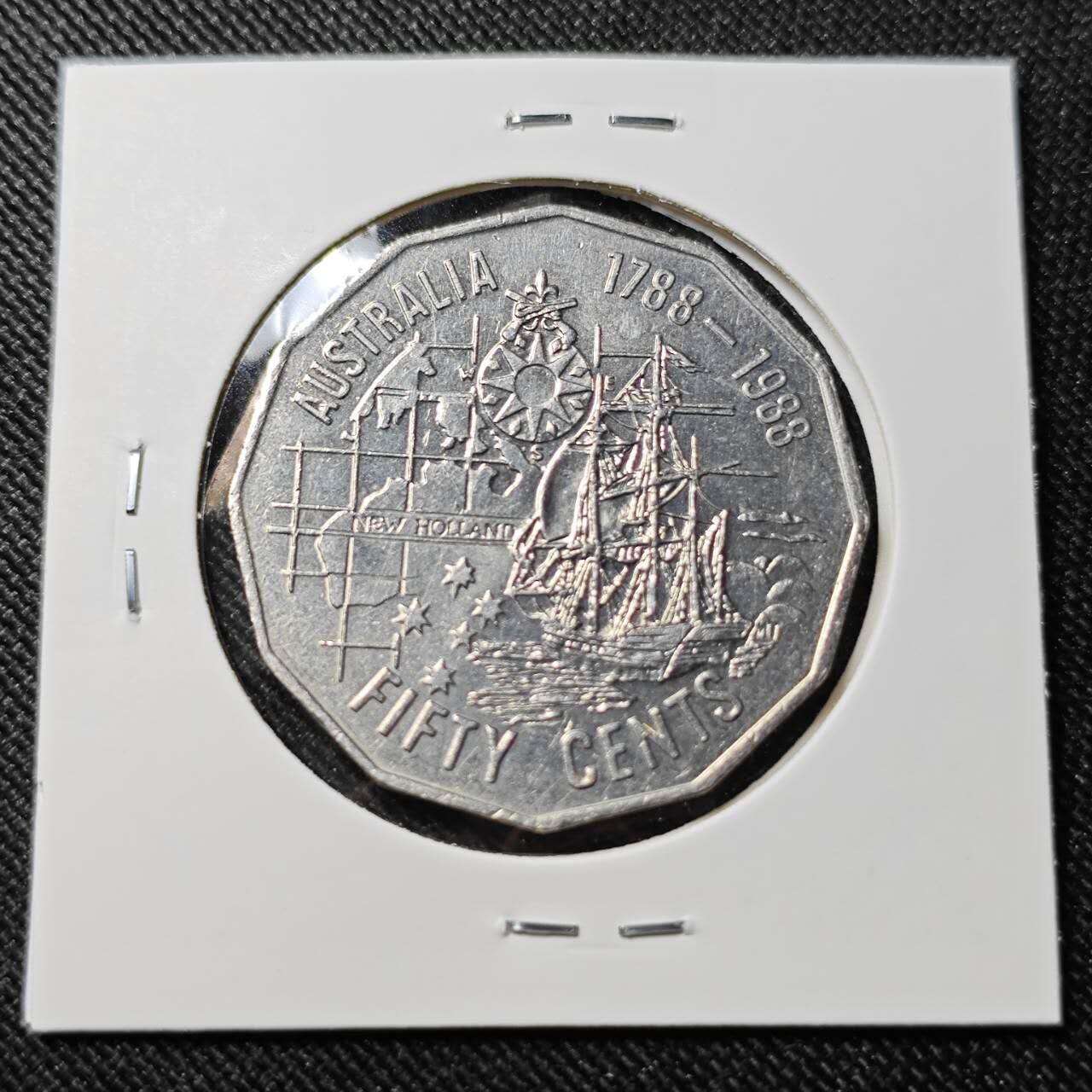 KK钱币收藏小铺   套币 批量/好品散币专场 2月预留时间 周末发货   澳大利亚50分纪念币