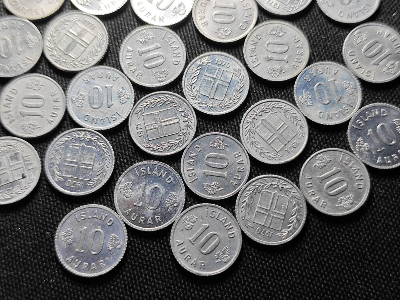 KK钱币收藏小铺   套币 批量/好品散币专场 2月预留时间 周末发货  冰岛大小面值散币一组72枚