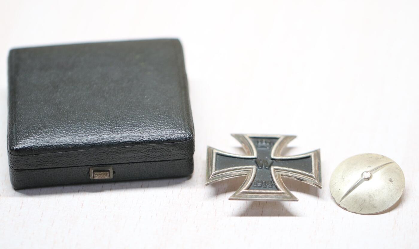 大猫徽章拍卖 第289期 一战1914一级铁十字勋章 圆盘版 配LDO原盒 品相状态很好