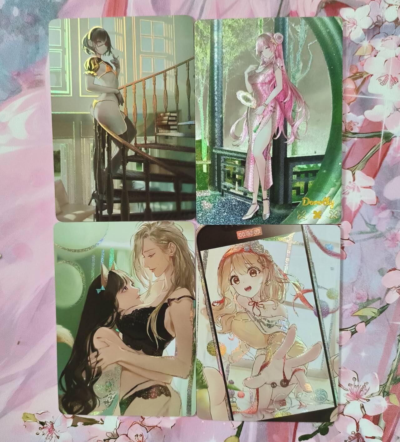 满赠PR！！龙虎卡牌-七七场（满200元包邮，无佣金，每周六结拍，欢迎送拍） 精选女卡4张