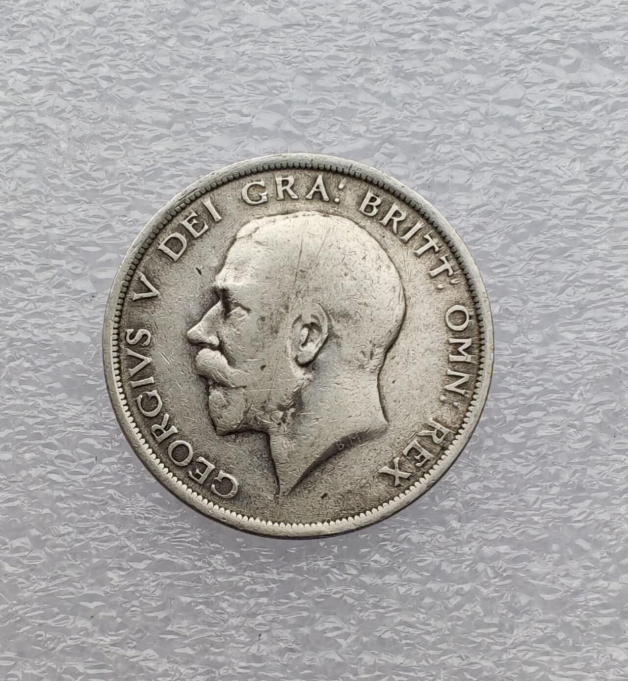 瓶子🏺第231期拍卖会  英国1919年乔治五世半克朗（Half Crown）流通银币  92.5%银