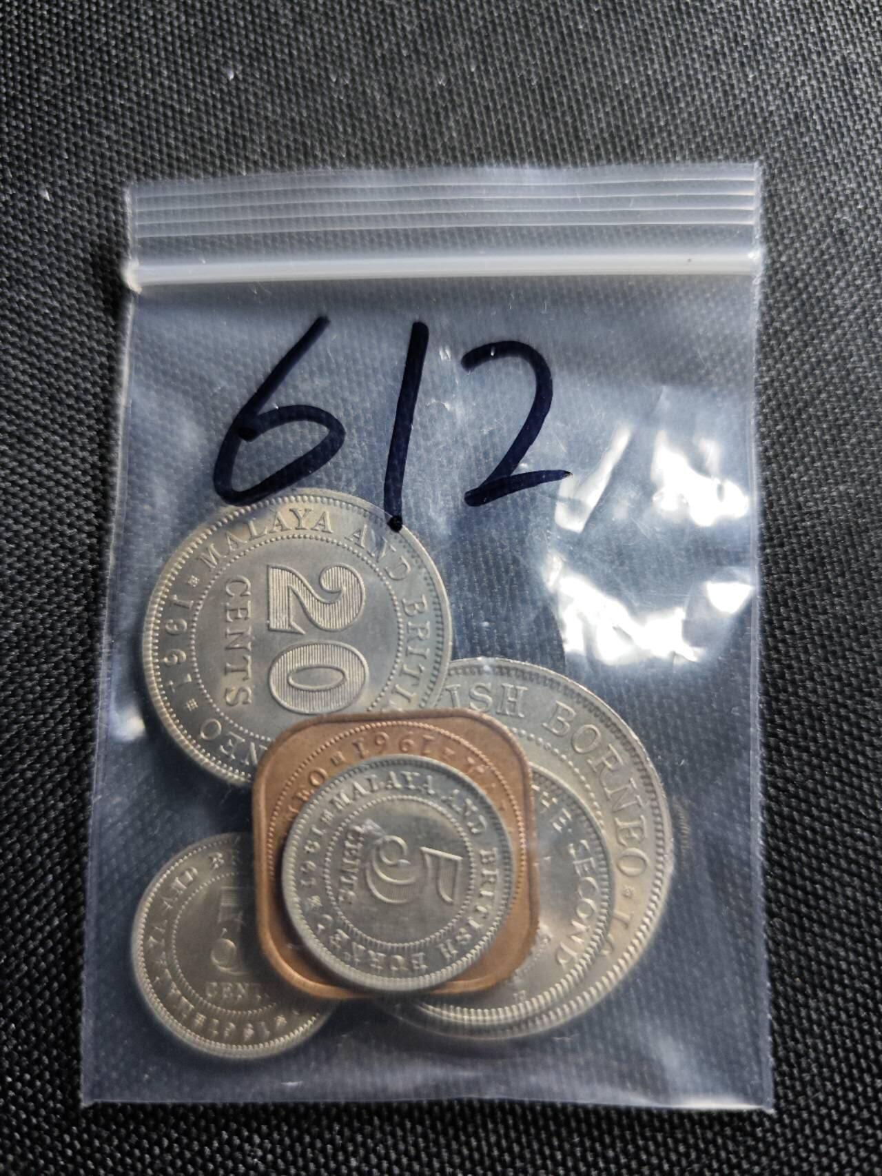 KK钱币收藏小铺   套币 批量/好品散币专场 2月预留时间 周末发货  1961马来亚大小面值清年一套 好品